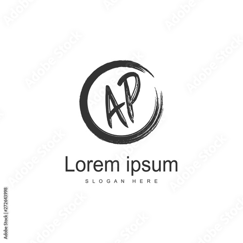 AP Letter Logo Design. Creative Modern AP Letters Icon Illustration photo