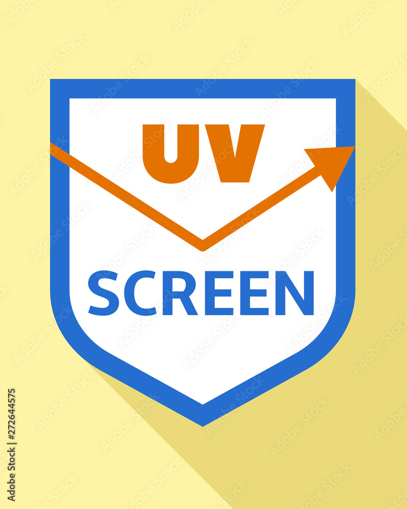 Uv screen protect logo. Flat illustration of uv screen protect vector logo for web design Uv screen protect logo. Flat illustration of uv screen protect vector logo for web design