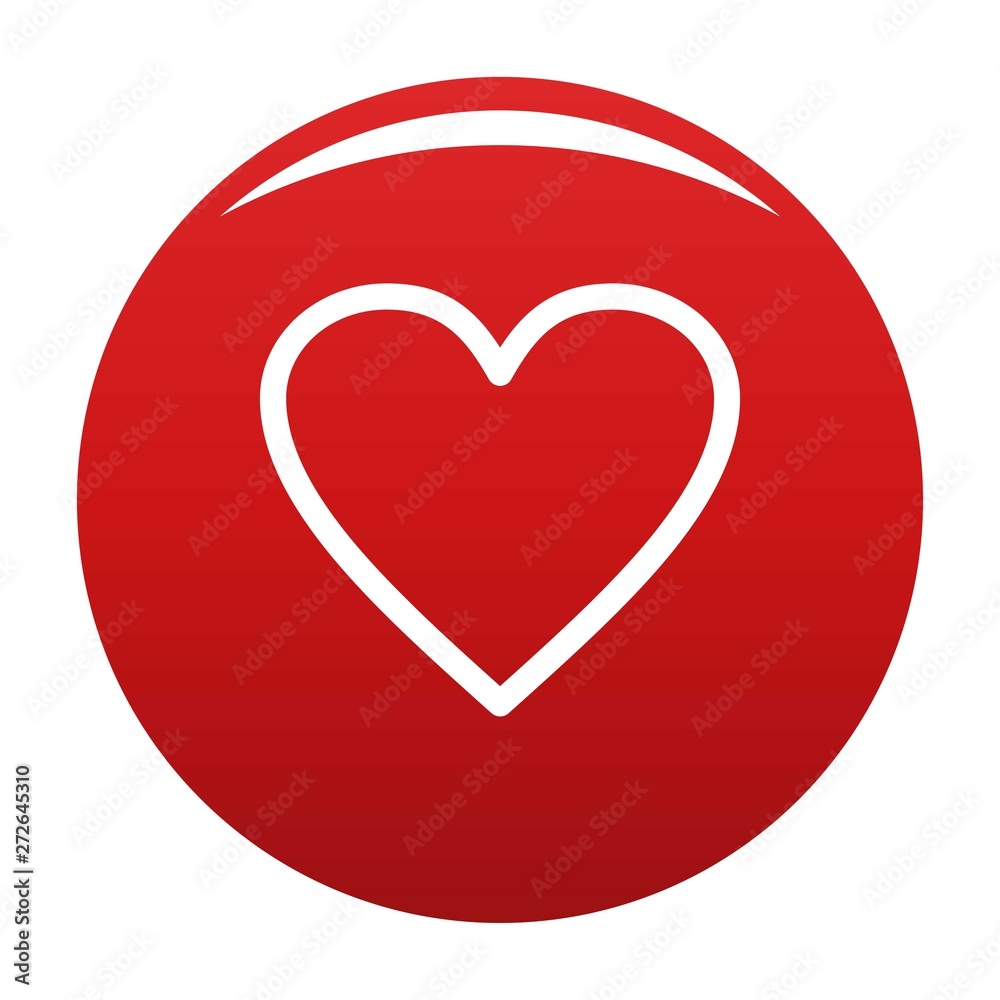 Ardent heart icon. Simple illustration of ardent heart vector icon for any design red Ardent heart icon. Simple illustration of ardent heart vector icon for any design red