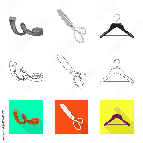 Vector illustration of craft and handcraft logo. Set of craft and industry vector icon for stock.