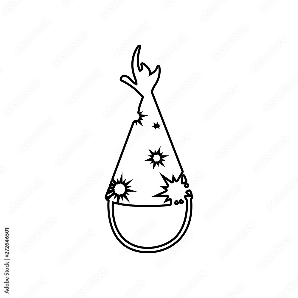 Party hat icon. Element of winter for mobile concept and web apps icon. Outline, thin line icon for website design and development, app development Party hat icon. Element of winter for mobile concept and web apps icon. Outline, thin line icon for website design and development, app development