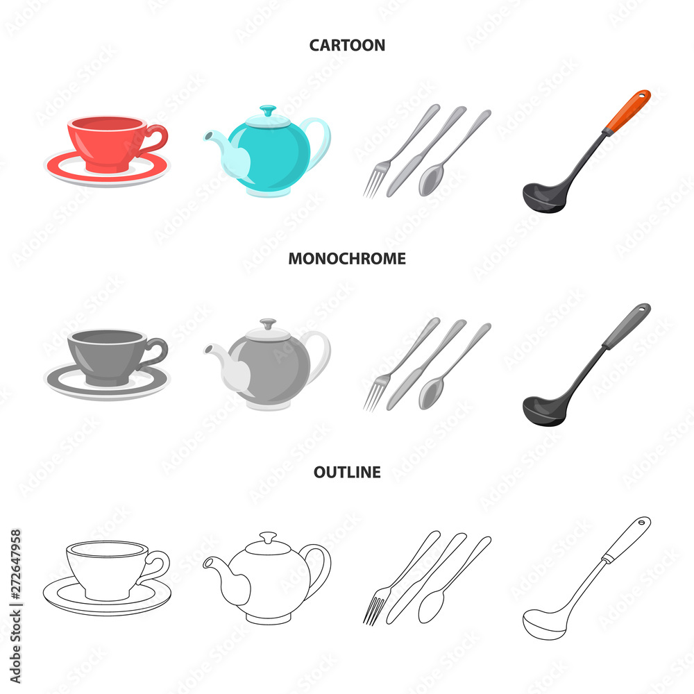 Vector illustration of kitchen and cook logo. Collection of kitchen and appliance vector icon for stock. Vector illustration of kitchen and cook logo. Collection of kitchen and appliance vector icon for stock.