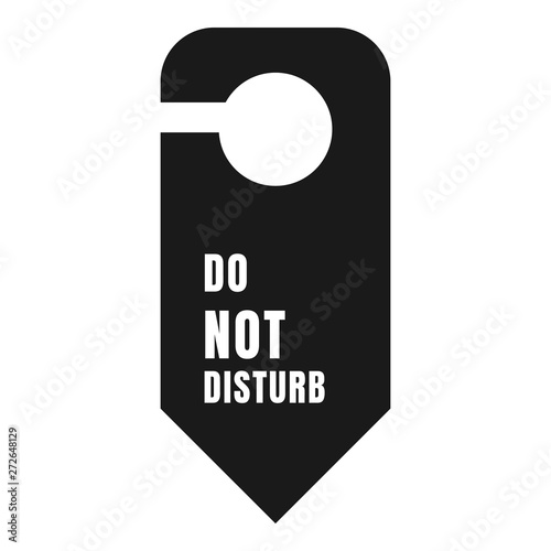 Paper do not disturb tag icon. Simple illustration of paper do not disturb tag vector icon for web design isolated on white background