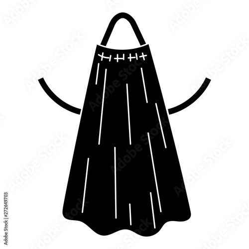 Plastic apron icon. Simple illustration of plastic apron vector icon for web design isolated on white background