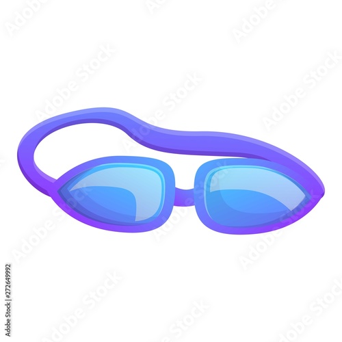 Swimming goggles icon. Cartoon of swimming goggles vector icon for web design isolated on white background