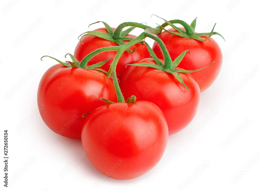 Bunch of tomatoes isolated on white background Bunch of tomatoes isolated on white background
