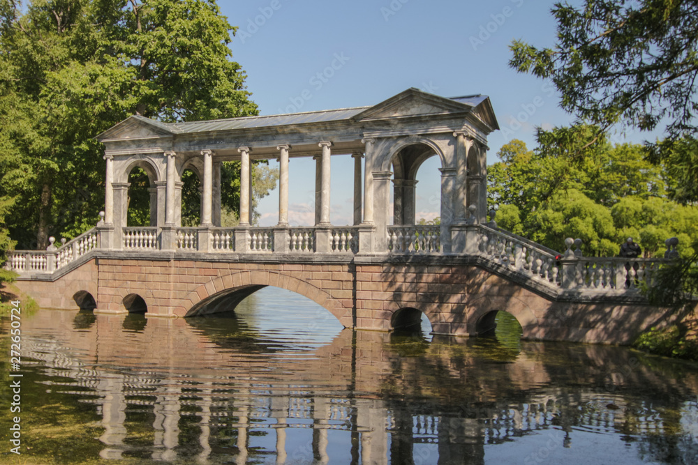 marble bridge in the Catherine's park Saint-Petersburg