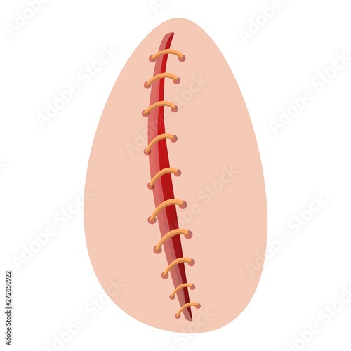 Medical suture icon. Cartoon of medical suture vector icon for web design isolated on white background