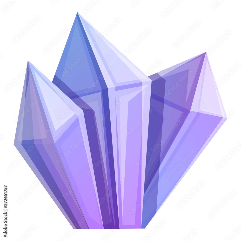 Magic crystal icon. Cartoon of magic crystal vector icon for web design isolated on white background Magic crystal icon. Cartoon of magic crystal vector icon for web design isolated on white background
