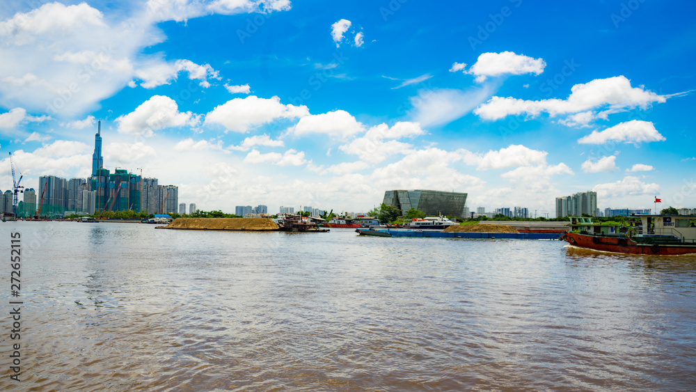 Fototapeta premium big city with big houses Ho Chi Minh City