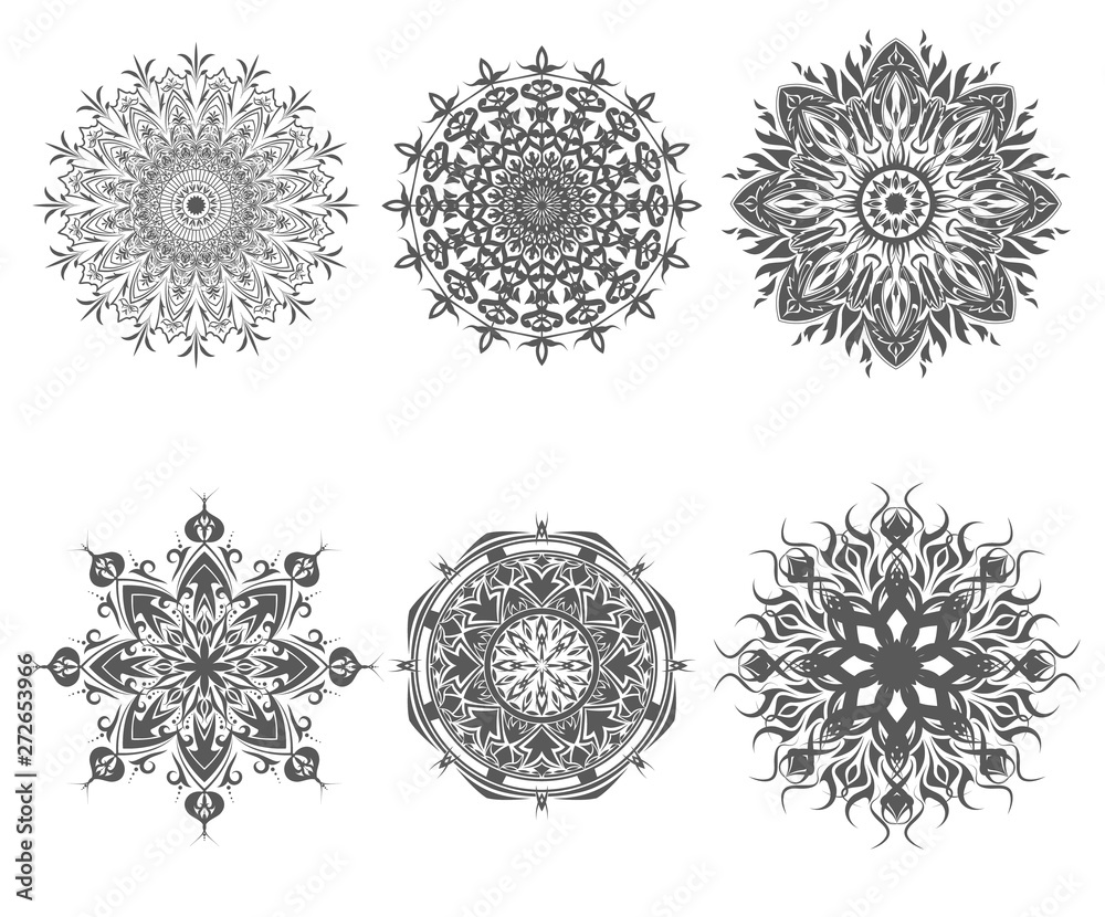 Mandalas. Decorative elements. Pattern, vector illustration. Vector Mandalas. Decorative elements. Pattern, vector illustration. Vector