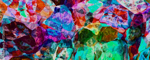 Vivid colorful mosaic brush painting background 