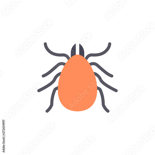 Tick icon. Mite silhouette. Vector illustration.