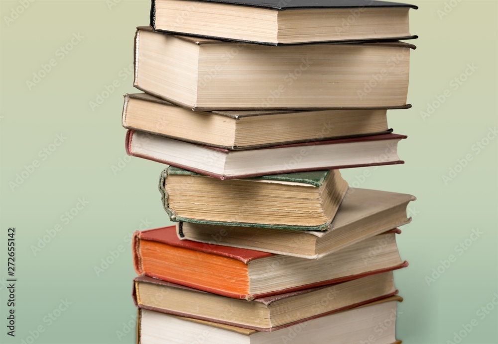Collection of old books on background Collection of old books on background