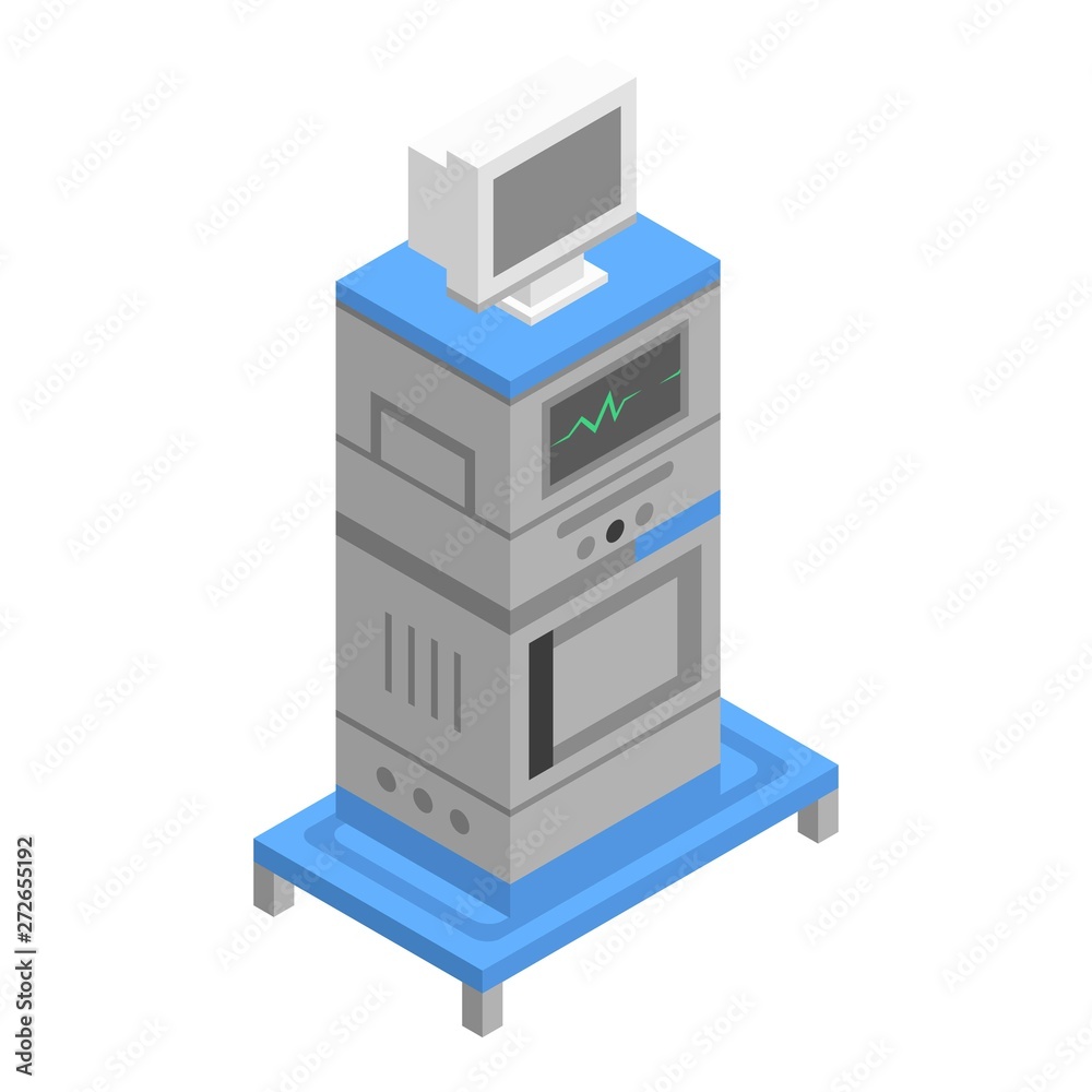 Surgery heart monitor icon. Isometric of surgery heart monitor vector icon for web design isolated on white background Surgery heart monitor icon. Isometric of surgery heart monitor vector icon for web design isolated on white background
