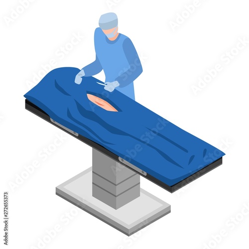 Surgery doctor with scalpel icon. Isometric of surgery doctor with scalpel vector icon for web design isolated on white background