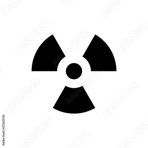 The radiation icon. Radiation symbol. Warning fan symbol vector icon