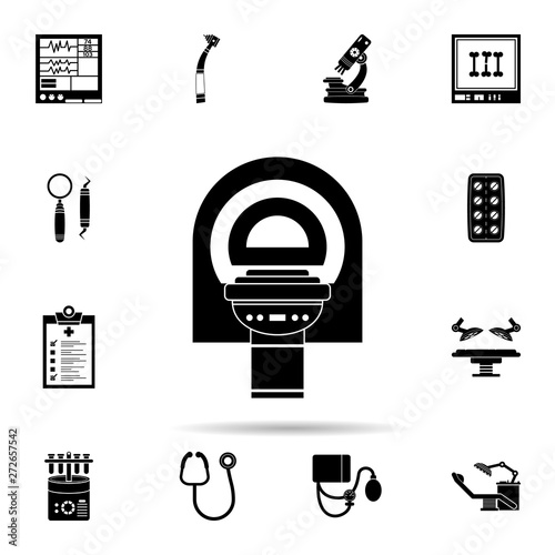 magnetic resonance, scan, healthcare, machine icon. Universal set of medical instruments for website design and development, app development