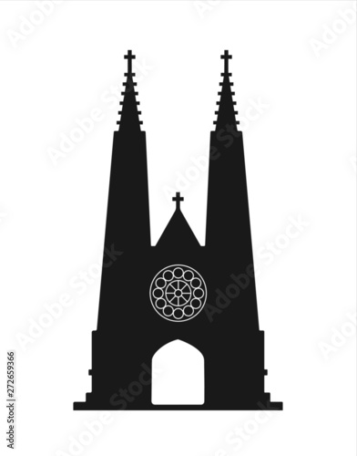 Gothic Church Icon Vector Illustration