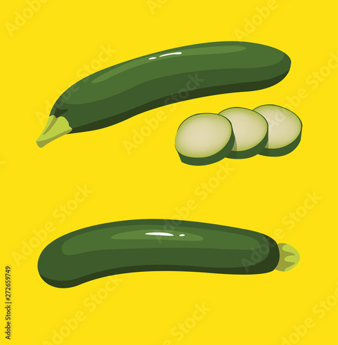 Vegetable Keto Zucchini Vector Illustration