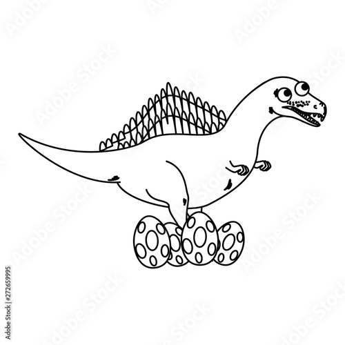 mother spinosaurus care of their eggs comic character