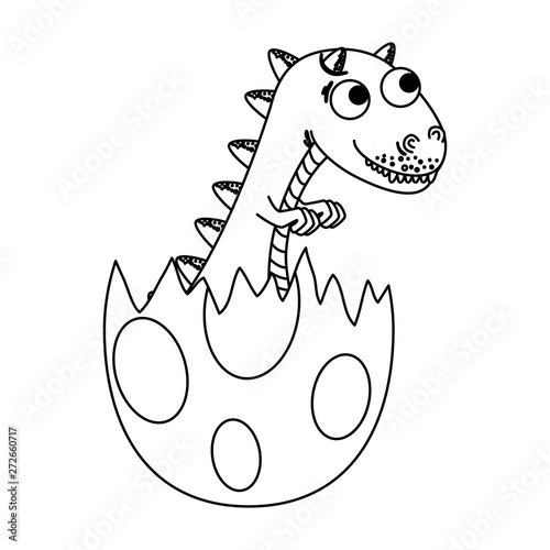 cute newborn tyrannosaurus rex breaking shell