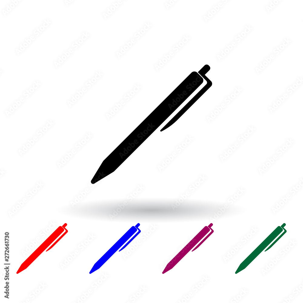 a pen multi color icon. Elements of art and painting set. Simple icon for websites, web design, mobile app, info graphics a pen multi color icon. Elements of art and painting set. Simple icon for websites, web design, mobile app, info graphics