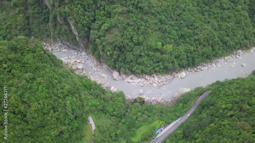 Taroko Gorge National Park in Taiwan. Aerial View Taroko Gorge National Park in Taiwan. Aerial View