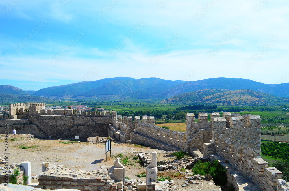 Ayasuluk Castle on Ayasuluk Hill in Selcuk, near Ephesus, Turkey