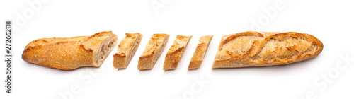 Französisches Baguette isoliert auf Weißem Hintergrund