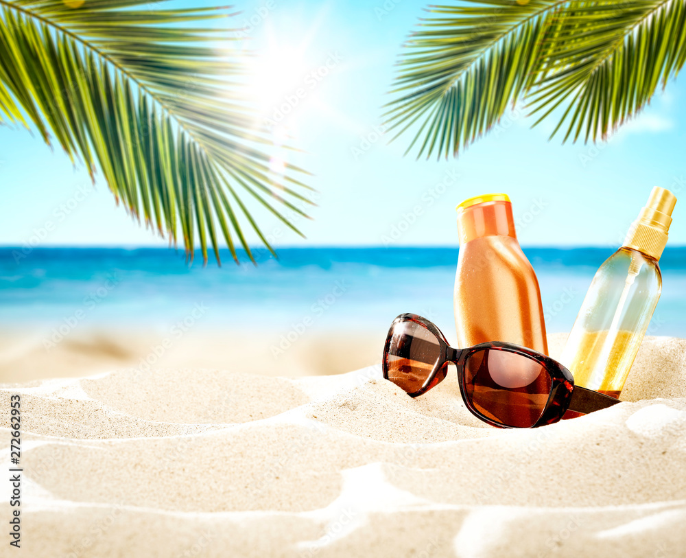 Summer background of beach and free space for your decoration. 
