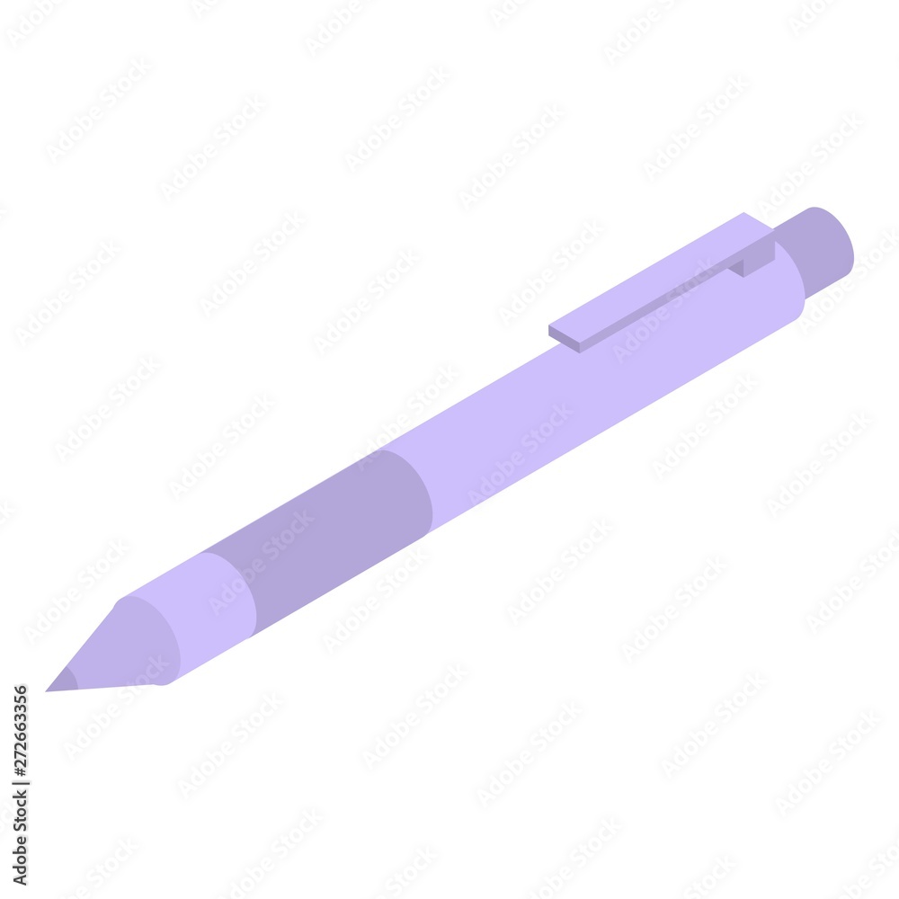 Rubber pen icon. Isometric of rubber pen vector icon for web design isolated on white background Rubber pen icon. Isometric of rubber pen vector icon for web design isolated on white background