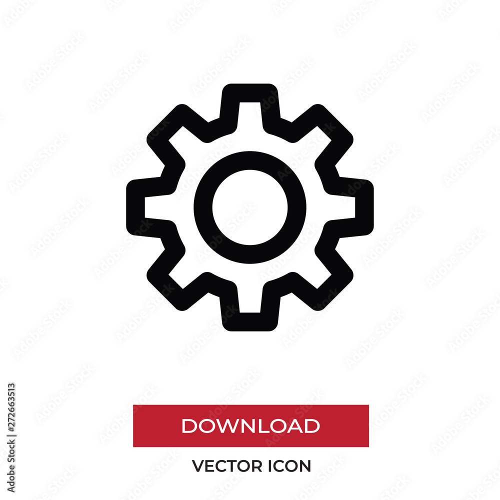 Gear vector icon in modern style for web site and mobile app Gear vector icon in modern style for web site and mobile app