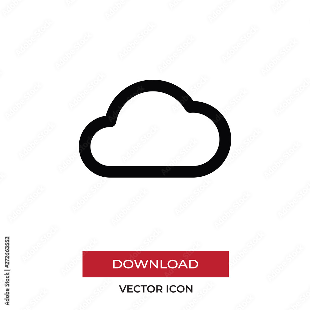 Cloud vector icon in modern style for web site and mobile app Cloud vector icon in modern style for web site and mobile app