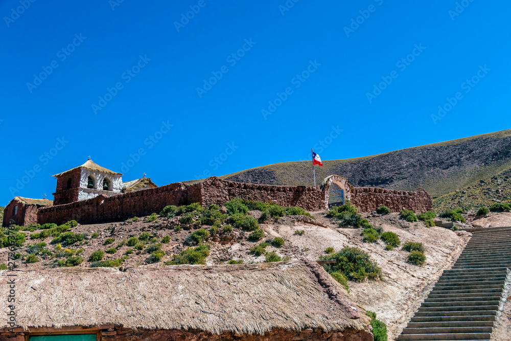 Obraz premium Machuca typical small charming Andean village, Atacama Desert, Chile, South America