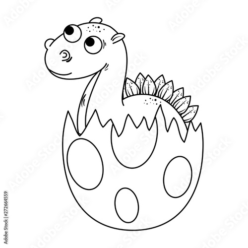 newborn diplodocus breaking the shell