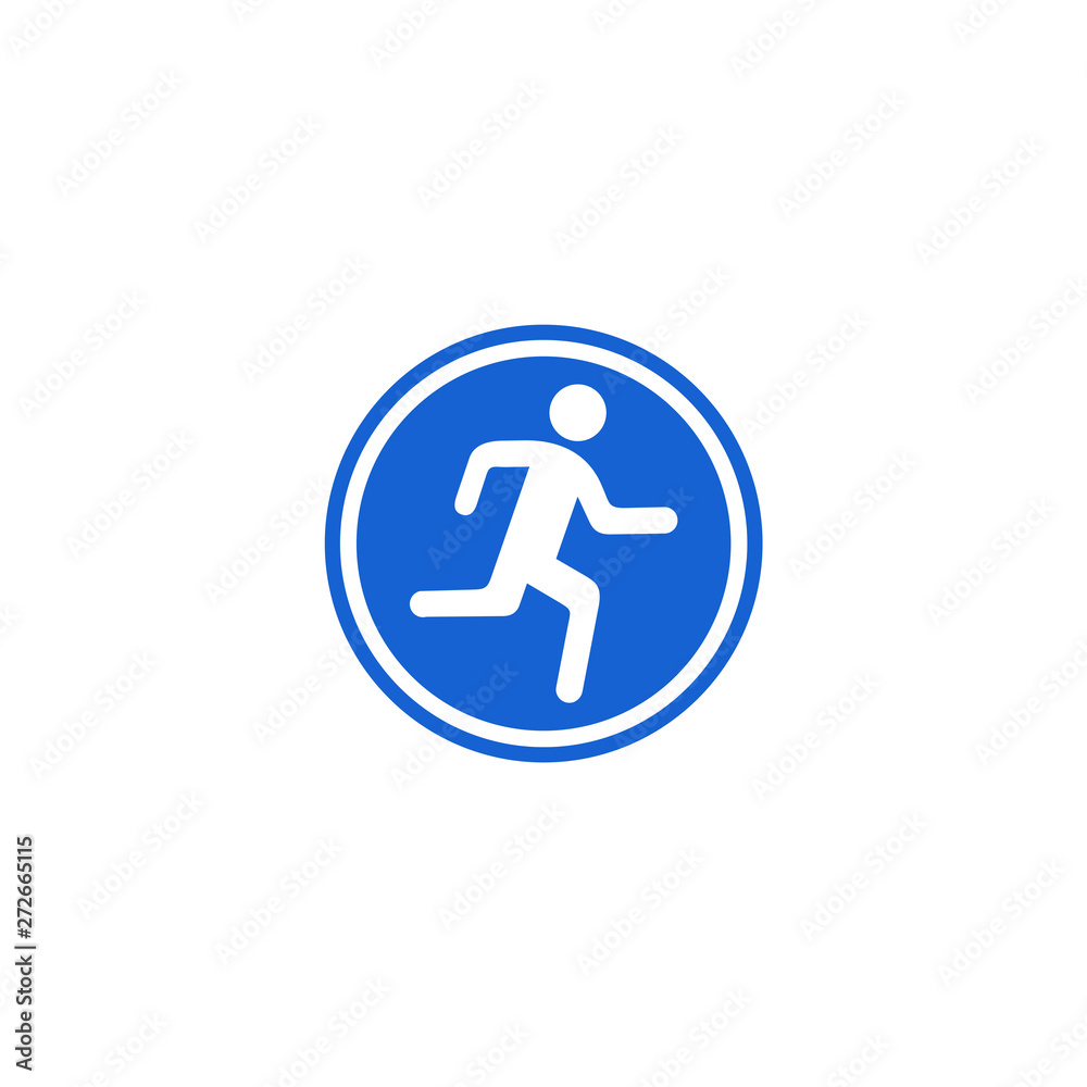 fast run icon vector on white background. running symbol logo design inspiration fast run icon vector on white background. running symbol logo design inspiration