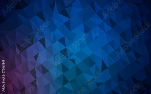 Dark BLUE vector abstract polygonal layout.