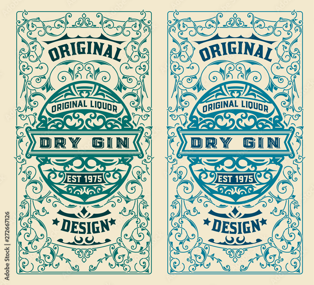 Obraz premium Vintage label for liquor design