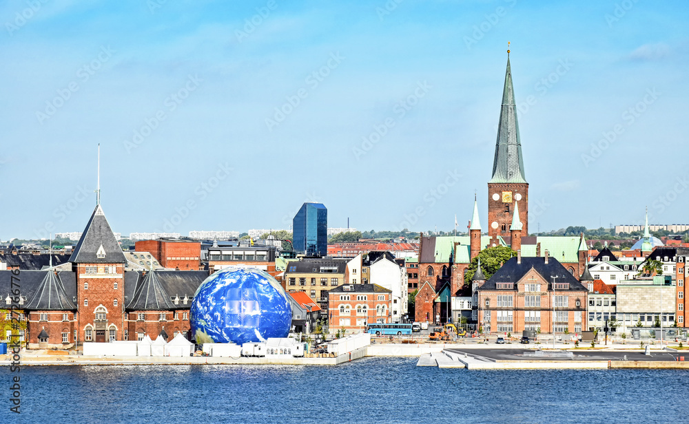 Cityscape of Aarhus in Denmark