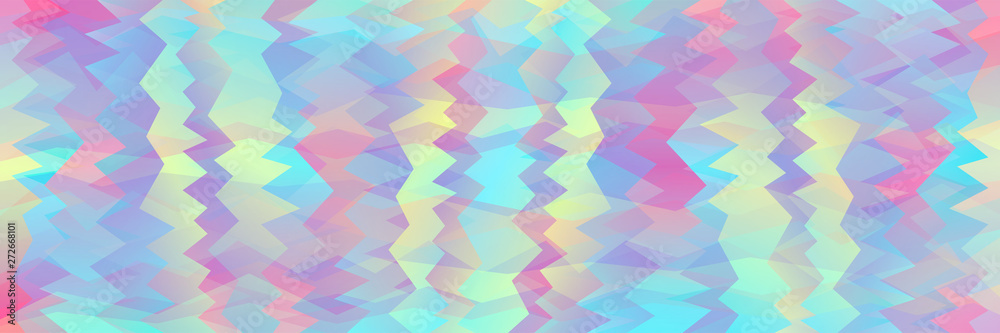 horizontal abstract pastel zigzag holographic texture design for pattern and background