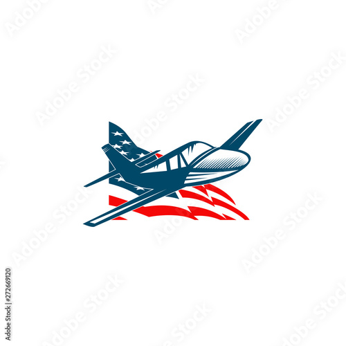 Aviation logo design vector template