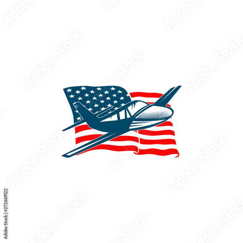Aviation logo design vector template