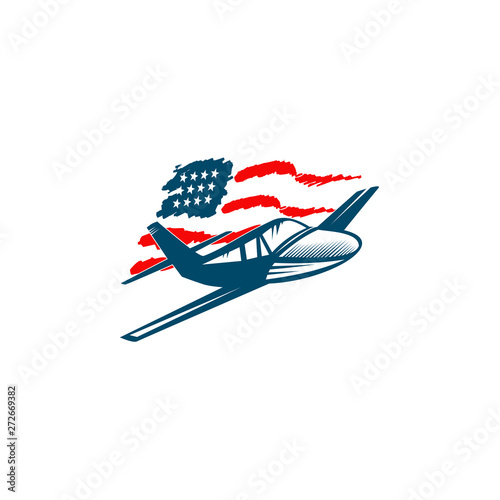 Aviation logo design vector template