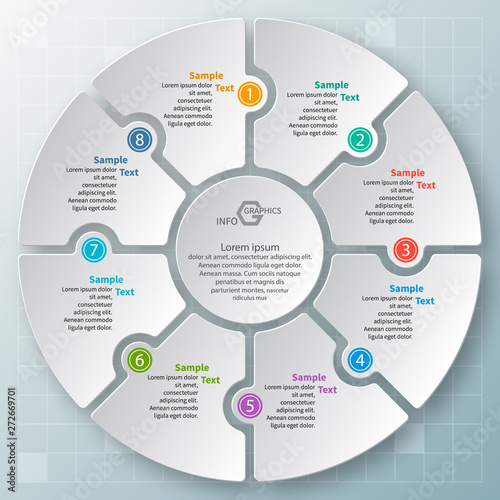 Abstract 3D Paper Infographics. Business template .Vector illustration