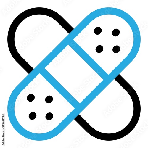 Blister cross icon. Outline blister cross vector icon for web design isolated on white background
