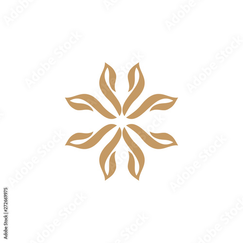 Flower decoration logo icon vector template photo