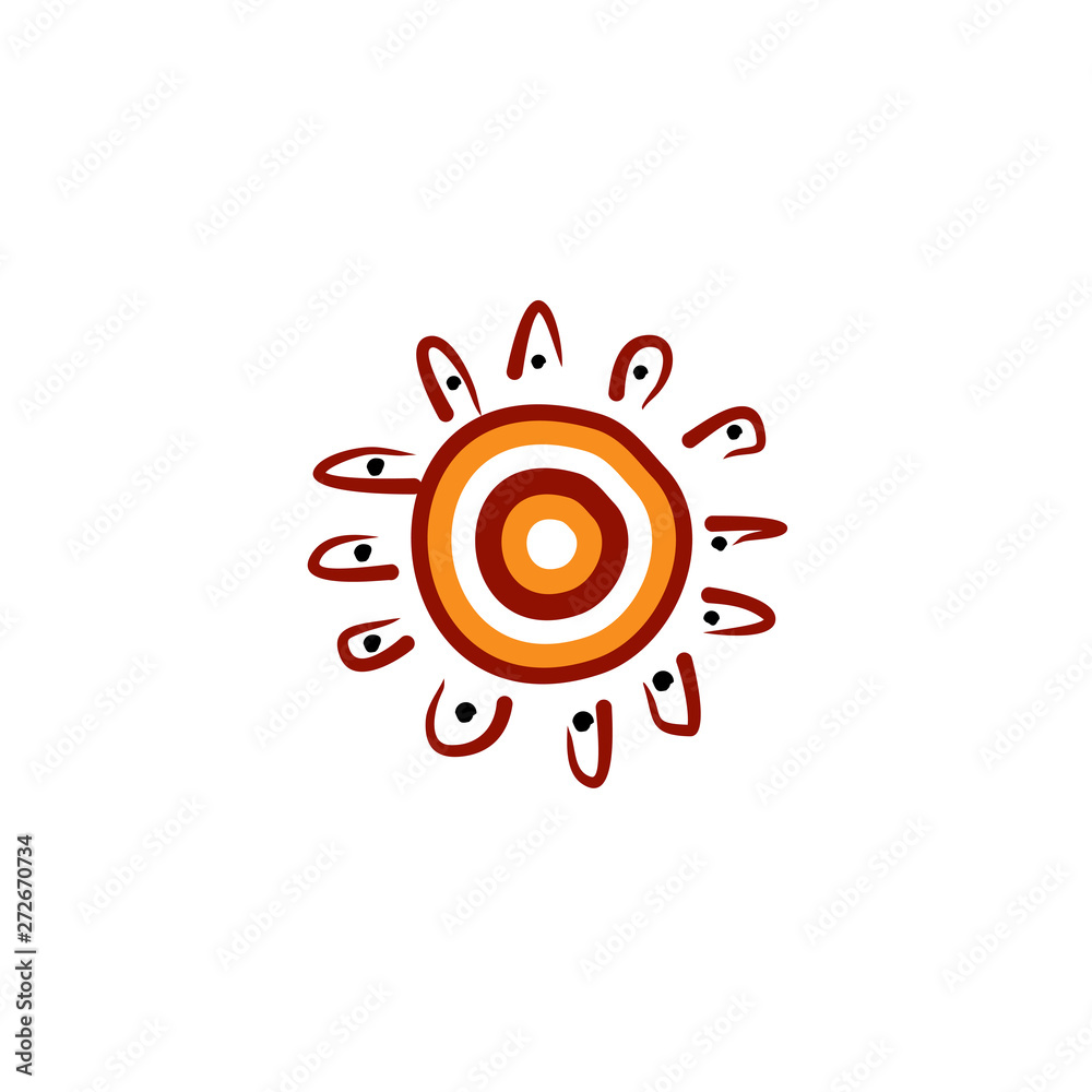 Aboriginal art icon logo design vector template Aboriginal art icon logo design vector template