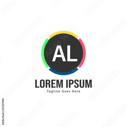 Free Download AL Letter Logo Design. Creative Modern AL Letters Icon Illustration - GFXLoad