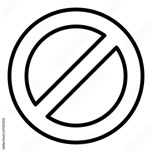 Restricted circle icon. Outline restricted circle vector icon for web design isolated on white background